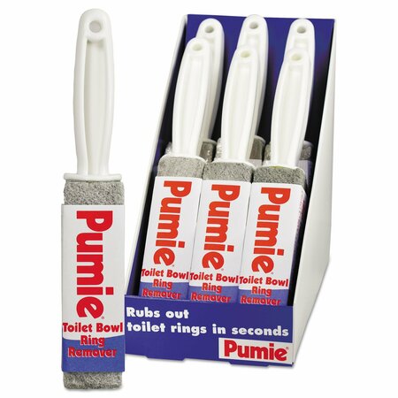 PUMIE Toilet Bowl Ring Remover with Handle, Pumice, Gray, PK6 JAN-6